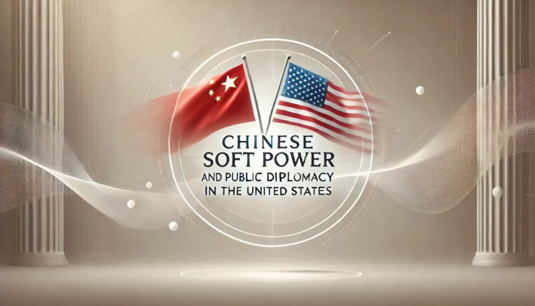 Feature image illustrating the theme "Chinese Soft Power and Public Diplomacy in the United States", highlighting the intersection of U.S.-China relations through soft power and diplomacy.